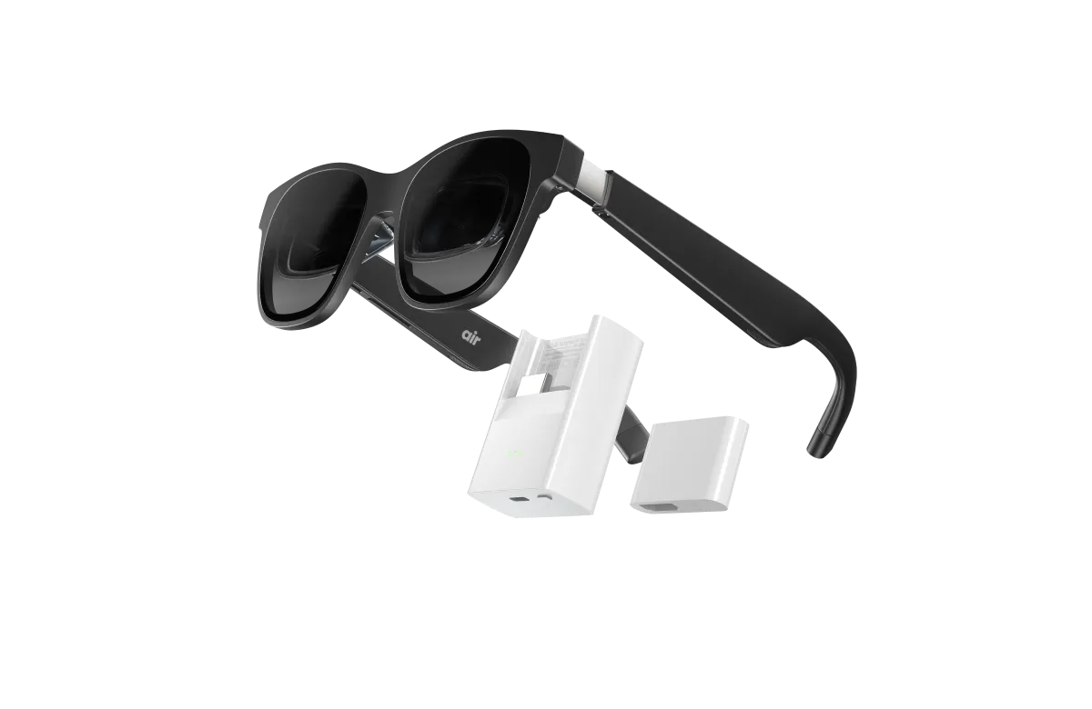 XREAL Air 2 Pro AR Glasses, showcasing the sleek design and futuristic technology.