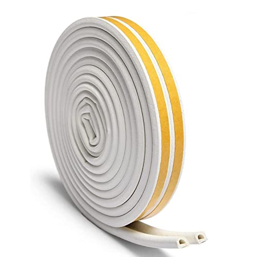 A roll of fowong Weather Stripping Door Seal White, displayed against a white background.